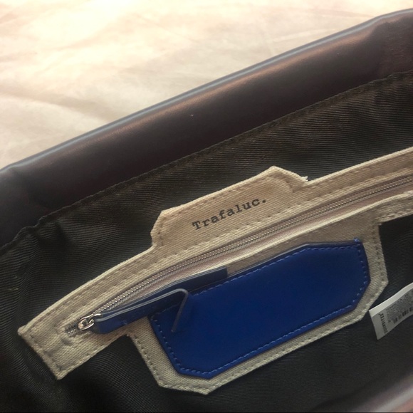 NEW Zara Blue Envelope Clutch - Picture 5 of 8